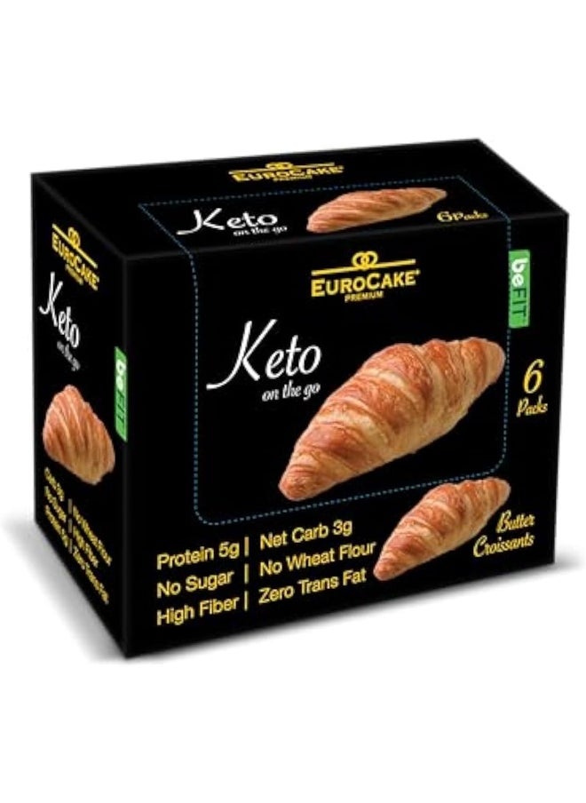 Euro Cake Euro Cake Premium Keto Butter Croissant 40 g, 6-Pack 