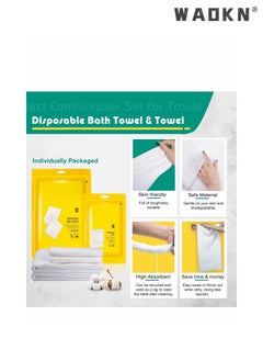 WAOKN 4 Piece Travel Disposable Bedding Set,SMS Material Double People Disposable Bedding Sheets, Sheet for Business Travel Hotel Trip Outdoor Camping, 1 Quilt Covers, 1 Bed Sheet and 2 Pillow Cases  - Image 2