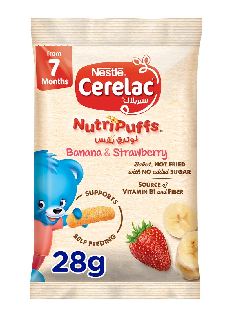 Cerelac Nutripuffs Banana and Strawberry Corn Stick - Image 1