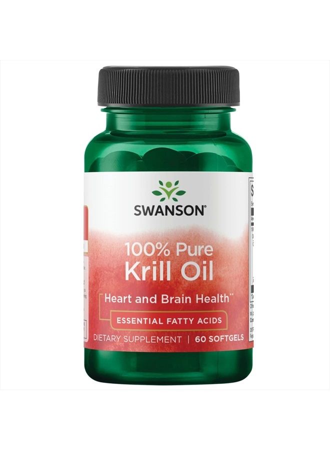 SWANSON 100% Pure Krill Oil 500 Milligrams 60 Sgels - Image 1
