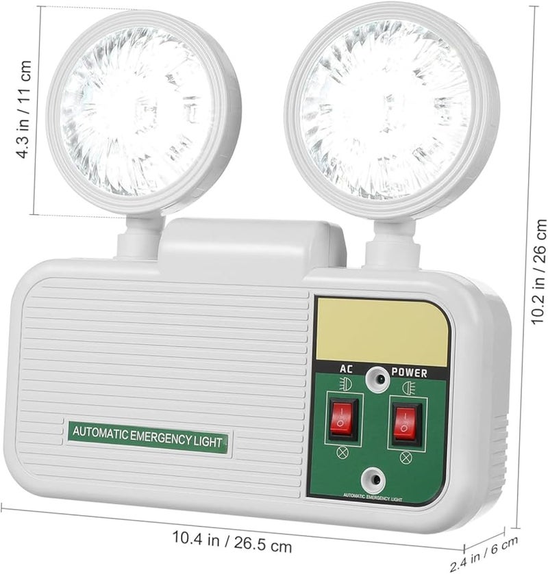 ضوء الطوارئ الأبيض LED مثبت على الحائط عالي السطوع احتياطي لانقطاع الكهرباء للممرات والسلالم سهولة التركيب قابس أمريكي - Image 3