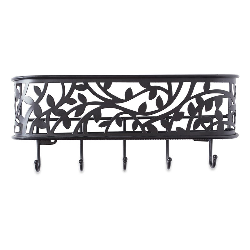 DII Wall Mounted Mail Letter  Key Holder Black Medium