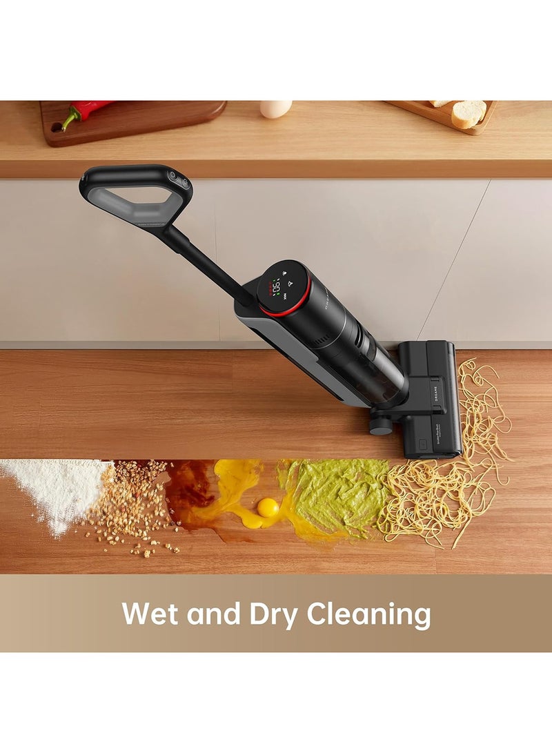 دريم مكنسة كهربائية لاسلكية H12S AE للسوائل والجاف، غسالة أرضيات متعددة الاستخدامات مع تنظيف ذاتي، تنظيف حواف محسّن، كشف ذكي للأوساخ، شاشة عرض LED، مثالية للفوضى اللزجة وشعر الحيوانات الأليفة - Image 2
