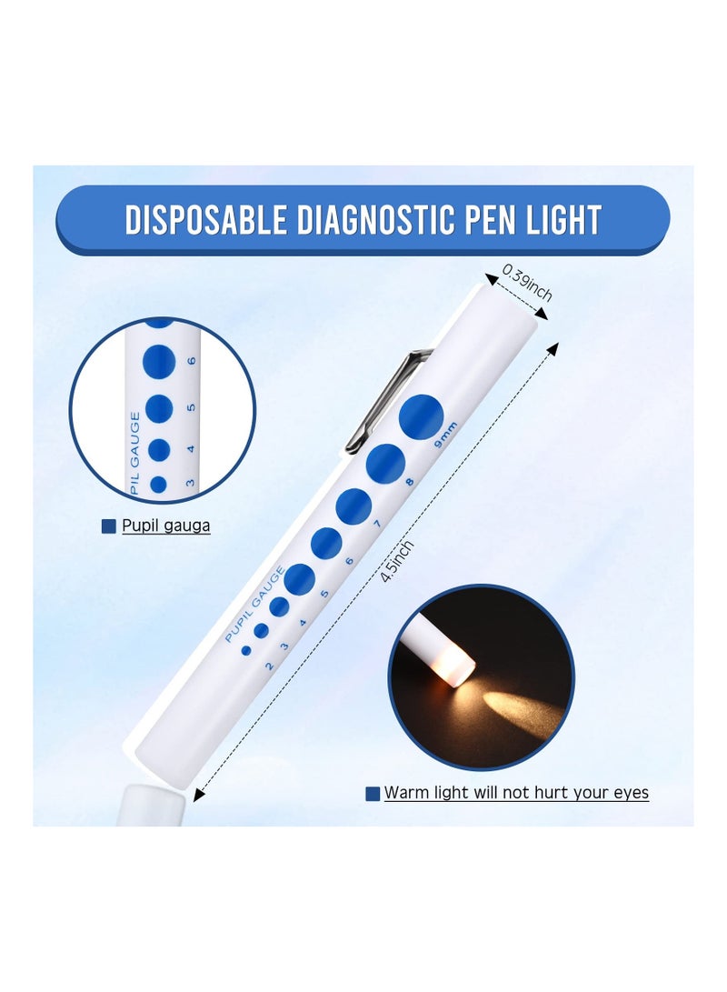 SYOSI Pen Lights for Nurses, with Pupil Gauge and Ruler Disposable Diagnostic Penlight, Student, Doctors School, Lightweight Battery Included, Precision Lens Home, Nursing Homes, Camping(12 Pack) - Image 5