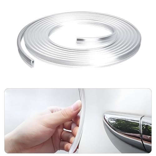 Wogomz Car Door Edge Guard 164Ft 5M U Shape Rubber Seal Edge Trim Vehicle Door Protector AntiCollision Automotive Protection Door Edge Guard Trim Universal Car Accessories Transparent - Image 1
