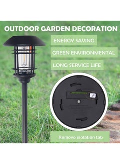 GGEROU 1-Piece Solar Pathway Lights, Outdoor Solar Lights Bright Metal Retro Solar Garden Lights Decorative Waterproof Solar Powered Led Landscape Lighting  - Image 4