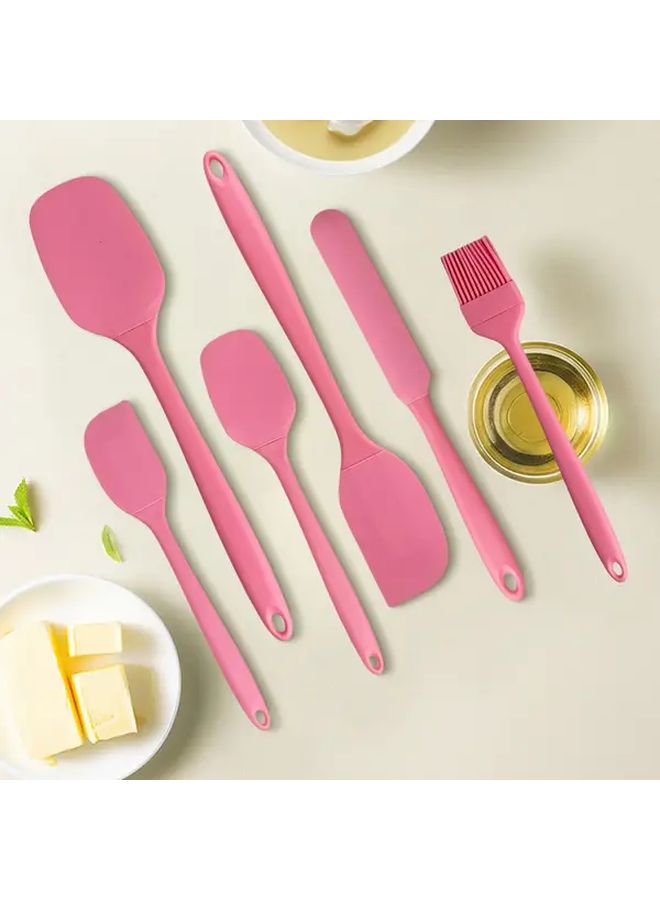 Black Silicone Spatula 6pcs Set Heatproof Kitchen Baking Tools Non Stick Easy Clean - Image 4