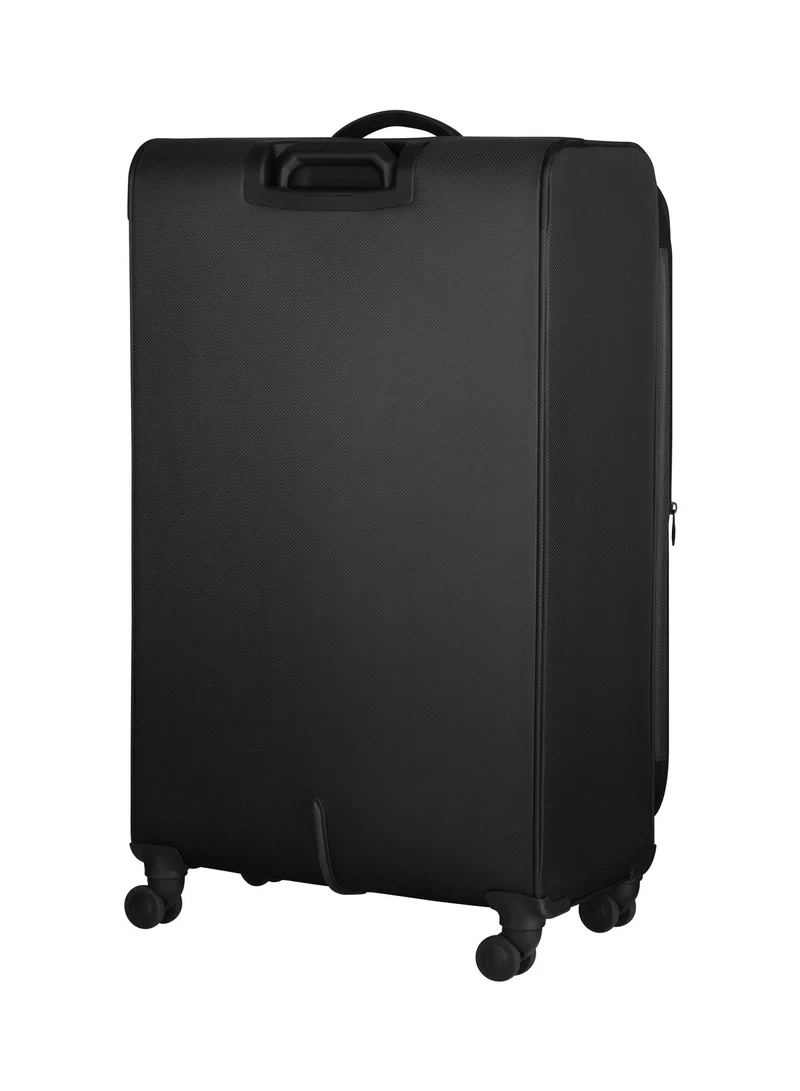 Wenger Vibrave 81cm Large Softcase 4 Double Wheel Expandable Check-In Luggage Trolley Black - 612555