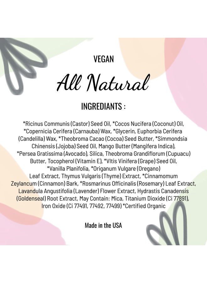 Mom's Secret Natural Lipstick, Organic, Vegan, Gluten Free, Cruelty Free, Slim Package, Made in the USA, 0.07 oz. (Blushing Bride Matte) - Image 4