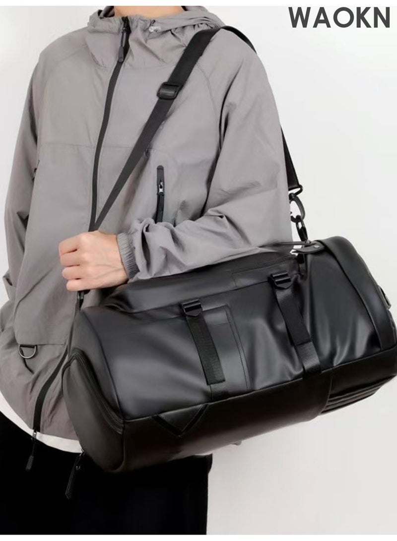 WAOKN Large Capacity Sports Gym Bag for Men, 3-in-1 Sports Bag with Shoes Compartment & Wet Pocket, Sports Duffel Bag for Men & Women, Multi-Occasion Application of Sports Bag,Dry wet separation fitness bag. - Image 2