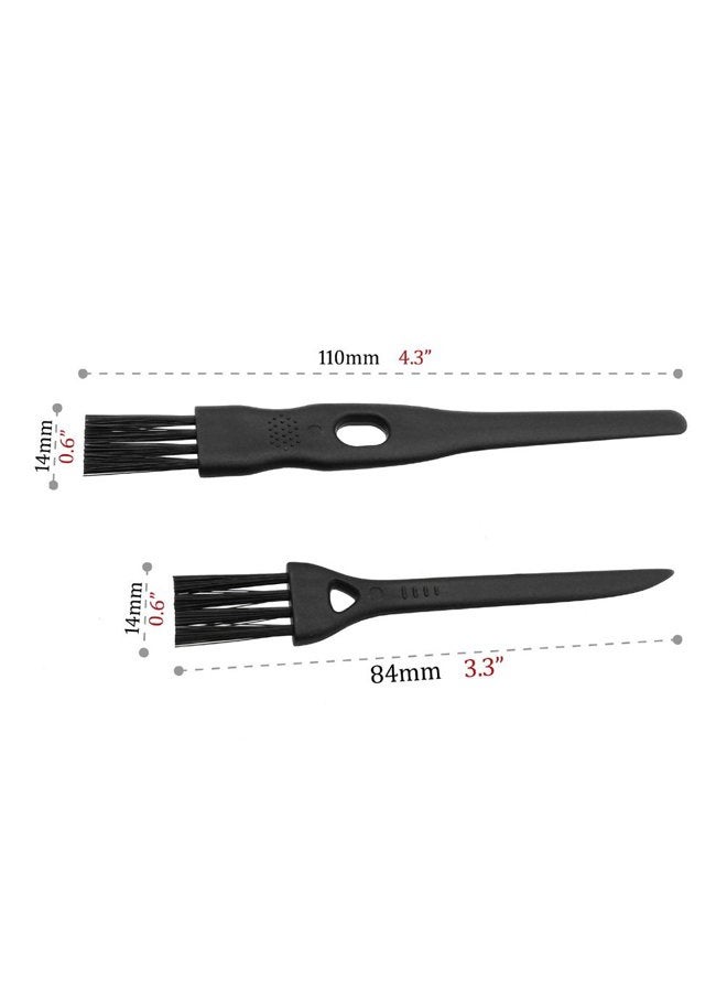 GFDesign Electric Shaver Cleaning Brushes Razor Cleaner Set Nylon Bristles PP Handle - Set of 8 (Black) - Image 4