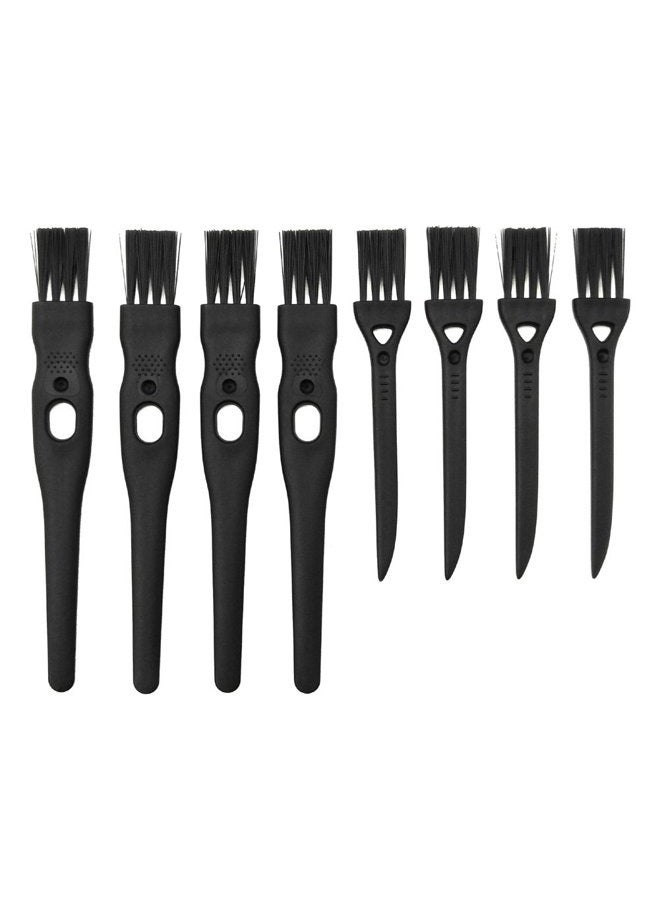 GFDesign Electric Shaver Cleaning Brushes Razor Cleaner Set Nylon Bristles PP Handle - Set of 8 (Black) - Image 1