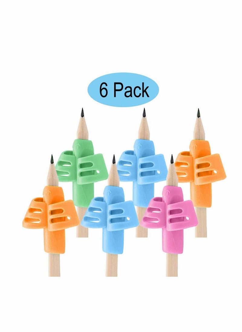 Excefore - 6 Pcs Pencil Grips Handwriting Pencil Holder Pen Writing Aid Grip Set Training Posture Correction Tool for Kids Preschoolers Children Adults Special Needs Pencil Grips - Image 1