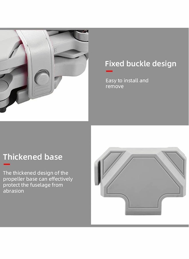 for DJI Mavic mini, Mini 2, Mini SE Propeller Holder, Silicone Propellers Guard Strap Protector Stabilizer and Propellers Fixator, Props Blades Guard, Drone Accessories (Grey) - Image 2