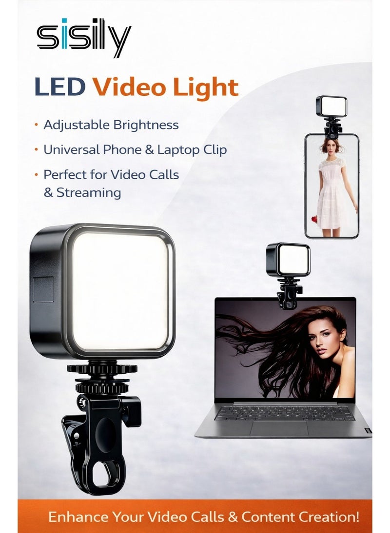 Sisily 62LEDS Rechargeable Selfie Light, 7 Brightness Levels Phone Ring Light Mini Portable Clip on Fill Lights for iPhone, Cell Phone, Laptop, TikTok, Selfie, Video Conference, Camera. - Image 1
