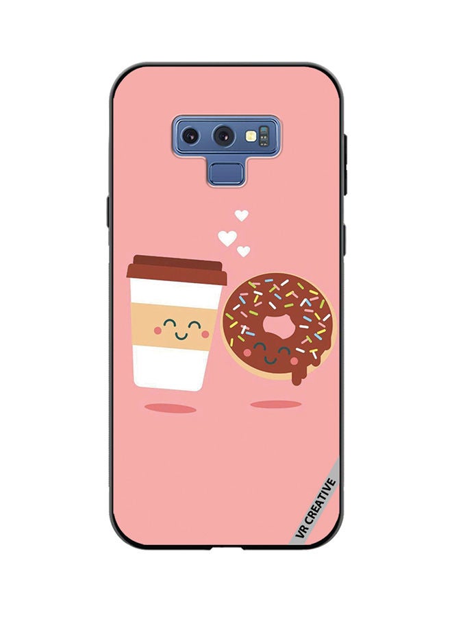 VR CREATIVE Protective Case Cover For Samsung Galaxy Note 9 Donut And Coffee Design Multicolour - Image 1