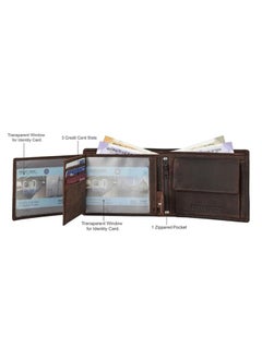 Urban Urban Forest Zeus Vintage Brown Leather Bi-Fold Wallet for Men, 6 Card Slot  - Image 2