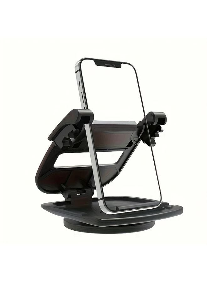 Black Car Phone Mount 360 Degree Rotation 30 Degree Tilt Adjustment Durable Suction Cup Holder - Image 1
