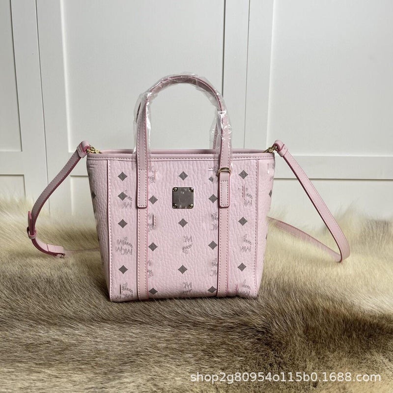Polit Women's Classic Monogram Print Bucket Bag - Stylish Shoulder & Crossbody Tote