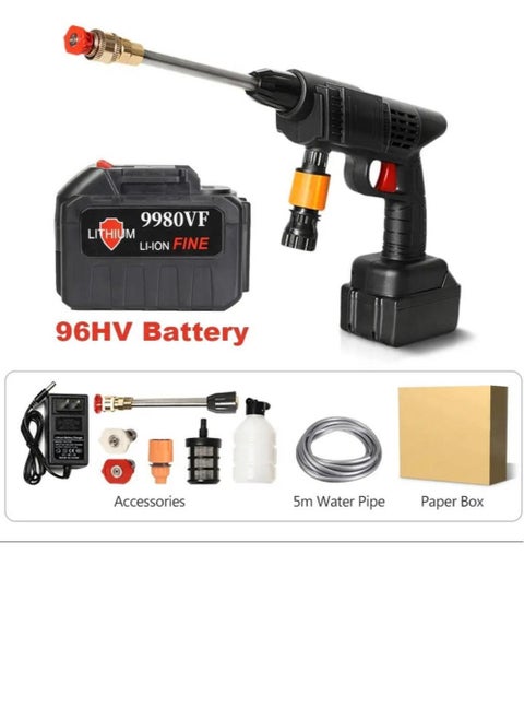 Mobile car wash with battery power that lasts 3 hours with an additional battery