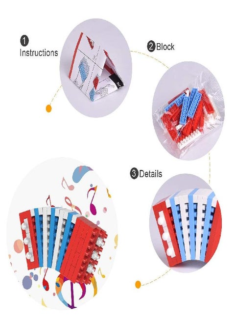 FUN LITTLE TOYS 12 Boxes Mini Music Building Blocks Musical Instruments Set for Goodie Bags, Prizes, Party Favors for Kids