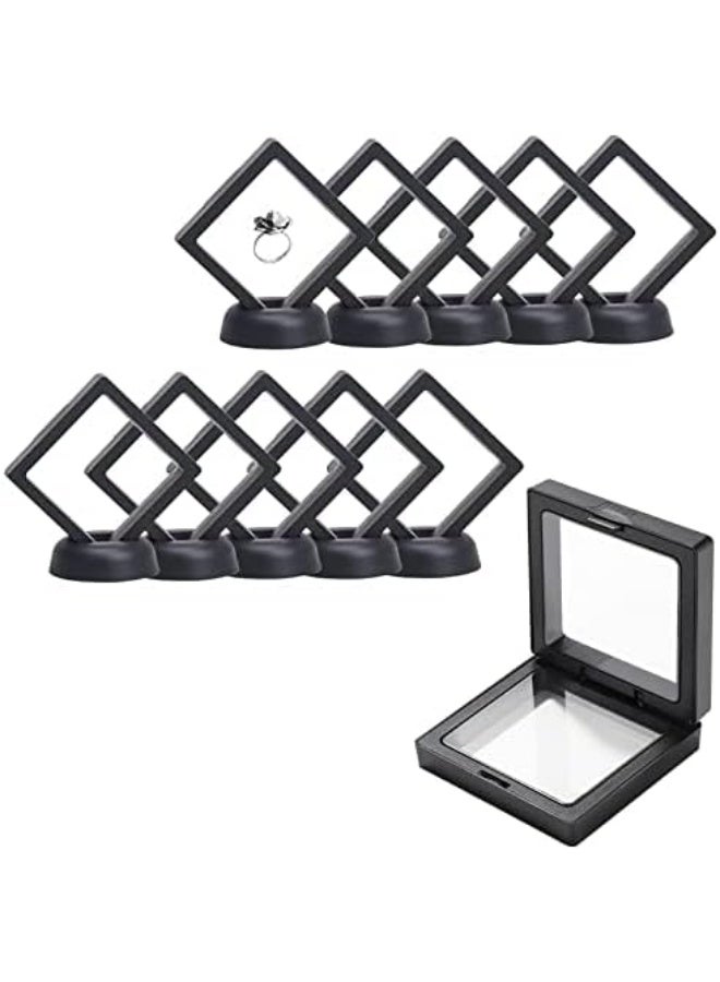 3D Floating Display Frame for Jewelry, Coins, Rings and Collectibles, Magic Suspended Showcase Case, 9x9 cm, 1 Piece - Image 1