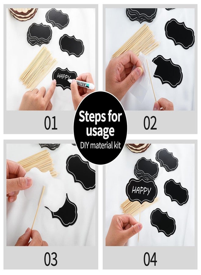 Yolev 50 Black Food Signs for Buffet Party - Food Tags, Labels & Markers for Charcuterie, Wedding & Birthday Decorations - Image 3