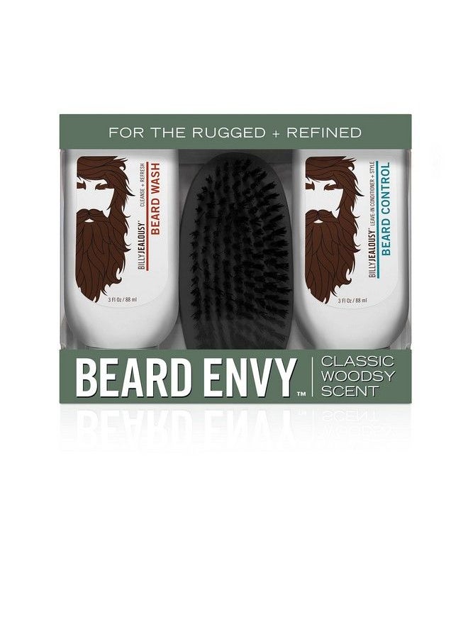Billy Jealousy - Original Beard Envy Facial Hair Refining Kit With Beard Wash Beard Control And Boar Bristle Brush For Clean Hydrated Soft Tamed Unruly Mane - Image 1