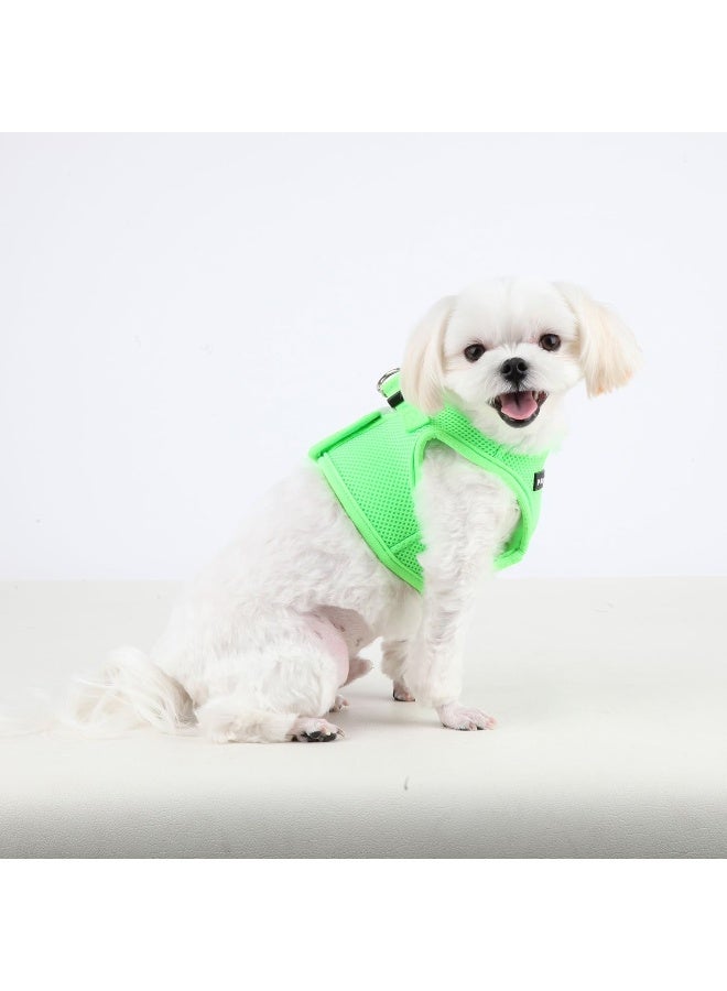 Puppia Neon Soft Vest Harness Step-in No Choke No Pull Walking Training for Small and Medium Dog, Pink, Large - Image 1