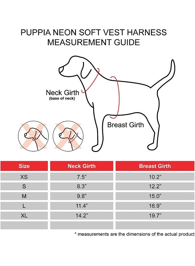 Puppia Neon Soft Vest Harness Step-in No Choke No Pull Walking Training for Small and Medium Dog, Pink, Large - Image 5