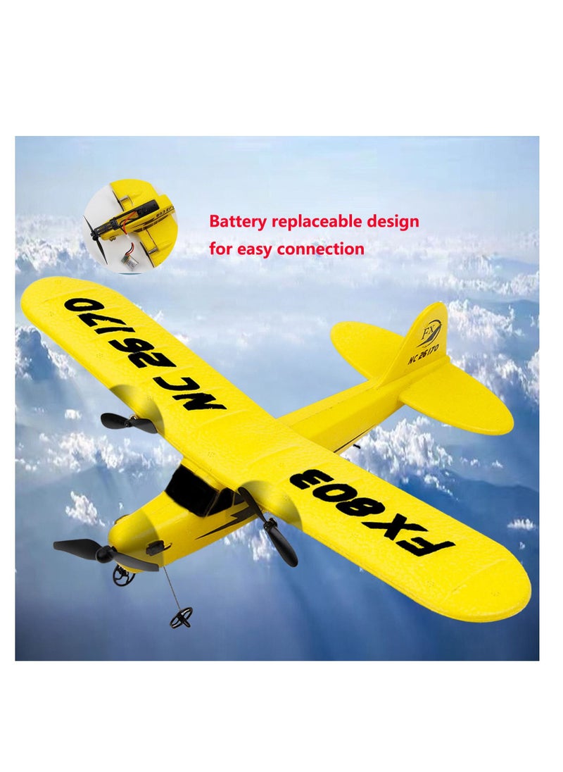 AROAQ DIY RC Plane Toy  803 yellow 1 battery Remote Control Airplane DIY Fixed Wing Aircraft  - Image 2