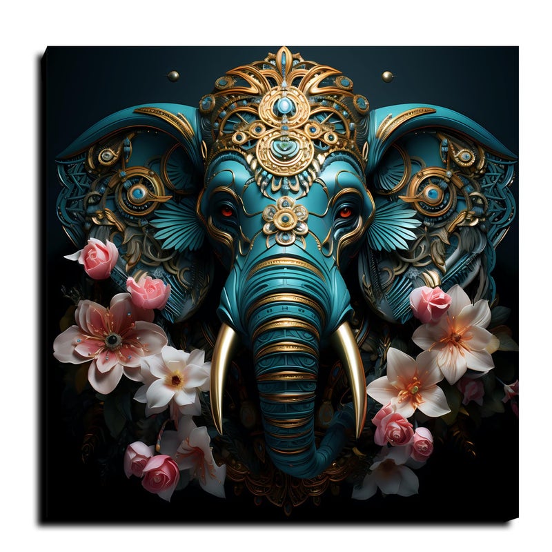 Chalk My Theme Elephant 3D Wood Print Wall Art Home Decor Living Room Bedroom Cafe Room Painting For Wall Decoration 20 x 20 Inches 6mm Thick Pinewood