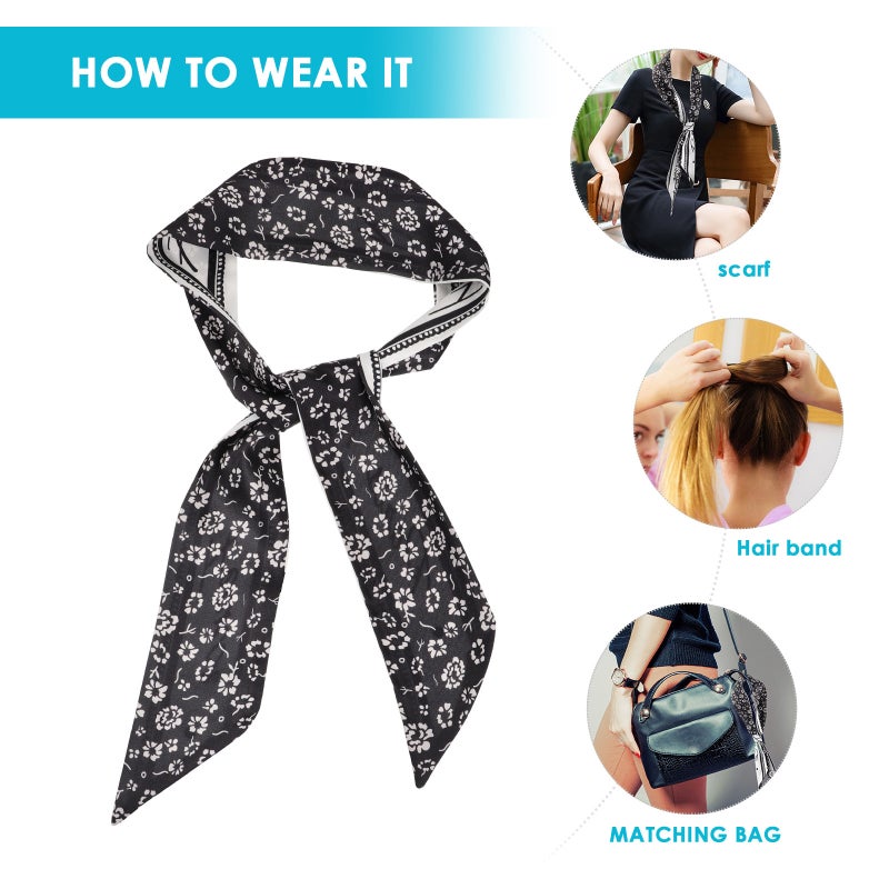 1Pc Ribbon Hair Band Stylish Silk Hair Band Ponytail Holder Chic Neck Scarf - Image 3