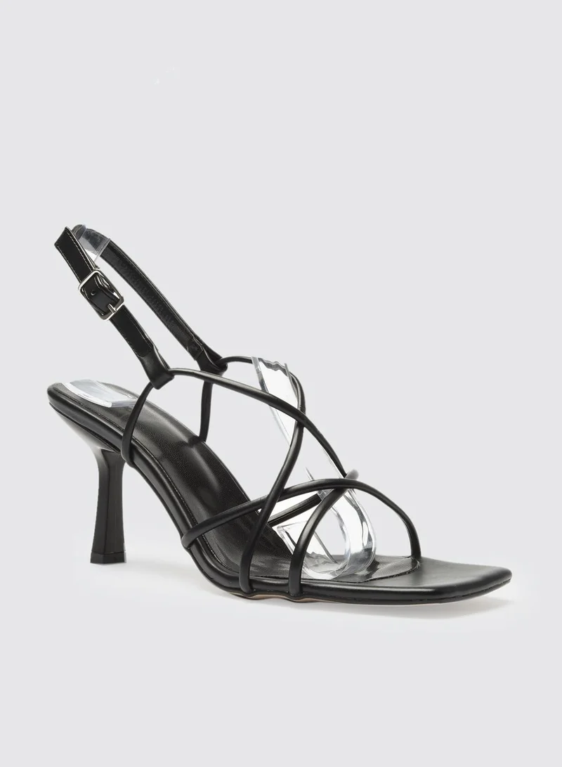trendyol Classic Heeled Shoes With Square Toe Thin Band