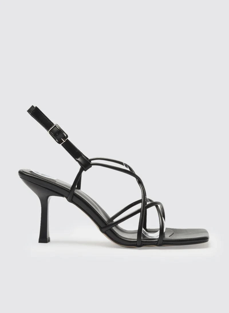 trendyol Classic Heeled Shoes With Square Toe Thin Band