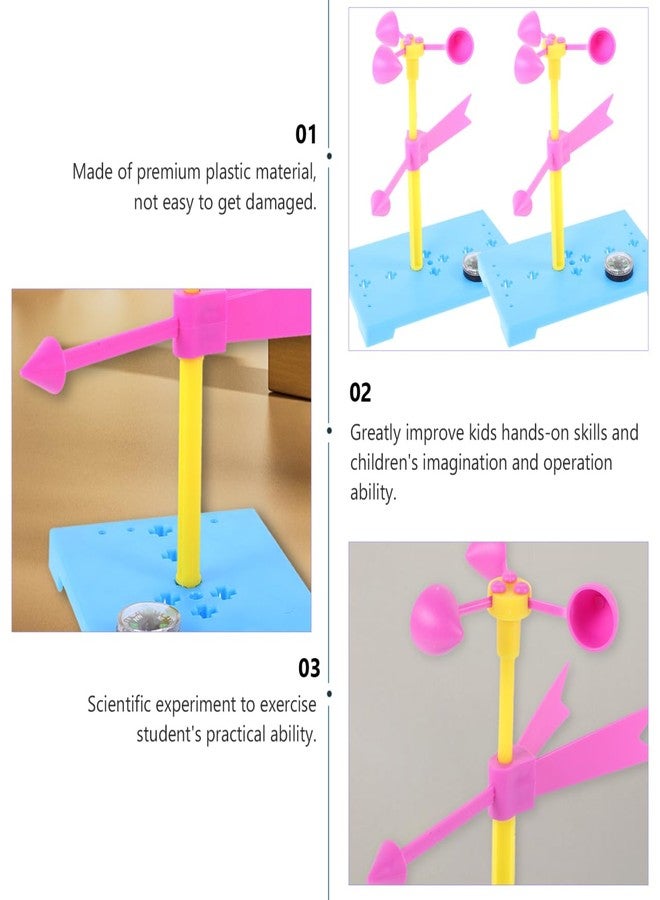 TOYANDONA 6 Sets Wind Vane Educational Toys for Kids Brain Toy Powder Anemometer Classroom Tools Weather Vane Developmental Toys Instruments Squiz Toys Manual Material Package Plastic Child - Image 3
