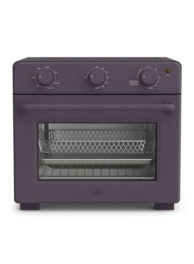 bella Air Fry Toaster Oven, 7 Preset Cooking Options, Dishwasher-Safe EverGood Coated Trays Included, 60-Minute Auto Shutoff w Audible Timer, Power Indicator Light, 1700 Watt, Plum - Image 1