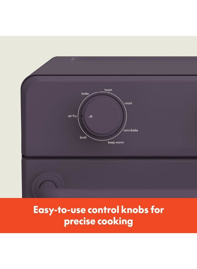 bella Air Fry Toaster Oven, 7 Preset Cooking Options, Dishwasher-Safe EverGood Coated Trays Included, 60-Minute Auto Shutoff w Audible Timer, Power Indicator Light, 1700 Watt, Plum - Image 3