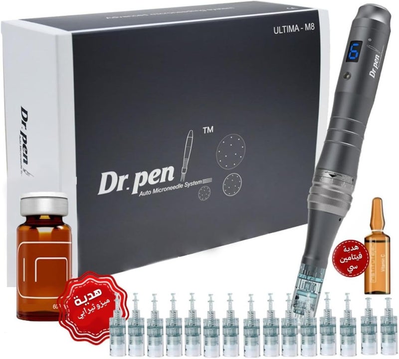Dr pen Dr. Pen Ultima M8 Microneedling, Wireless Automatic Derma with Free Mesotherapy Gift and 5 Cartridges - Image 1