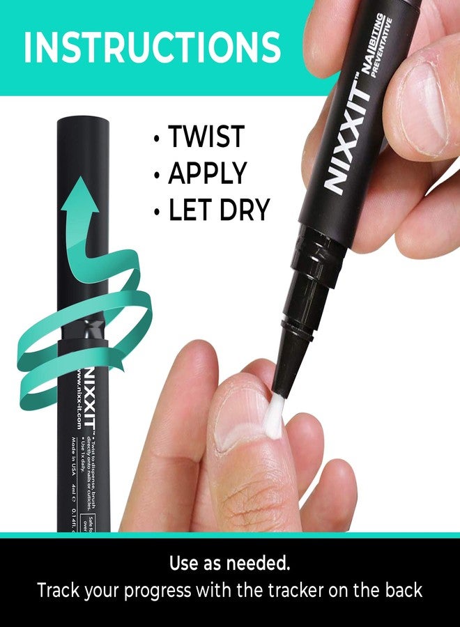 NIXXIT Nail Biting Treatment for Adults - Stop Nailing Biting Pen and Thumb Sucking for Adults & Children - Non Glossy Bitter Taste - Safe & Effective Solution - USA Made (2 - Pack) - Image 5