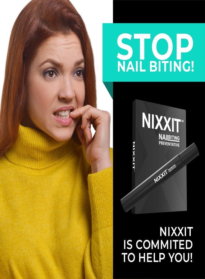 NIXXIT Nail Biting Treatment for Adults - Stop Nailing Biting Pen and Thumb Sucking for Adults & Children - Non Glossy Bitter Taste - Safe & Effective Solution - USA Made (2 - Pack) - Image 2