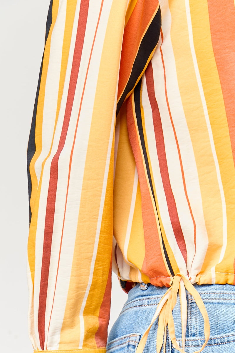 GANT Women Regular Fit Stripe Long Sleeve Blouse, Multicolor - Image 3