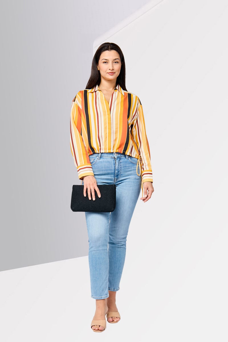 GANT Women Regular Fit Stripe Long Sleeve Blouse, Multicolor - Image 2