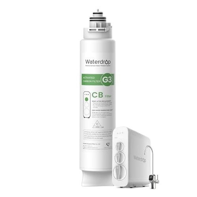 Waterdrop WD-G3-CB Filter, Replacement for WD-G3-W, WD-G3P600 and WD-G3P800-W Reverse Osmosis System, 1-Year Lifetime