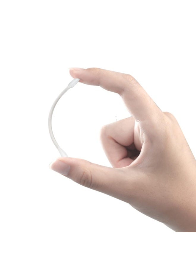 XIYU 500-Pieces Round and Pointed Double End Cotton Swabs Paper Sticks Biodegradable Hypoallergenic Cleansing Care Beauty Makeup Tools (White) - Image 5