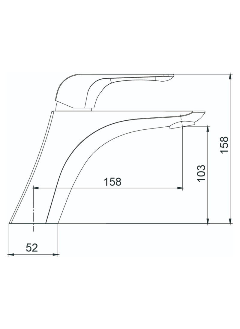 HESANIT HESANIT Elite Single Lever Basin Mixer with Popup Waste Chrome - 7001C  - Image 3