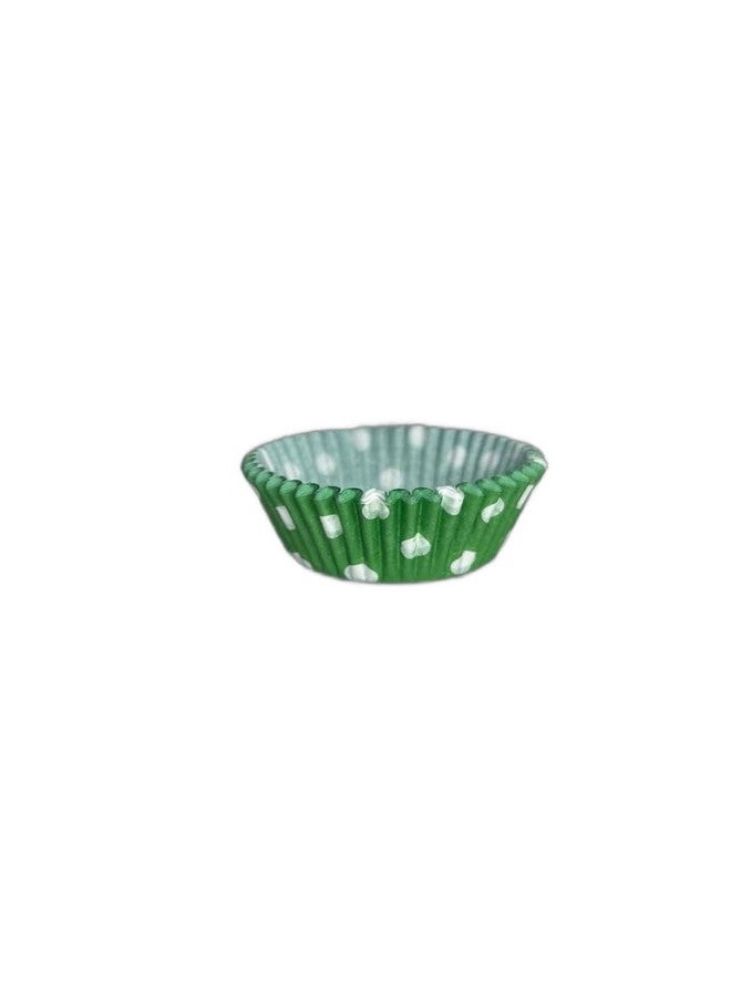 Bakerelation Bake and Serve Standard Size Cupcake Paper/Baking Cup/Cup Liners Green Dot Cupcake Liner(50mmx30mm) Pack of 500 Pcs - Image 3