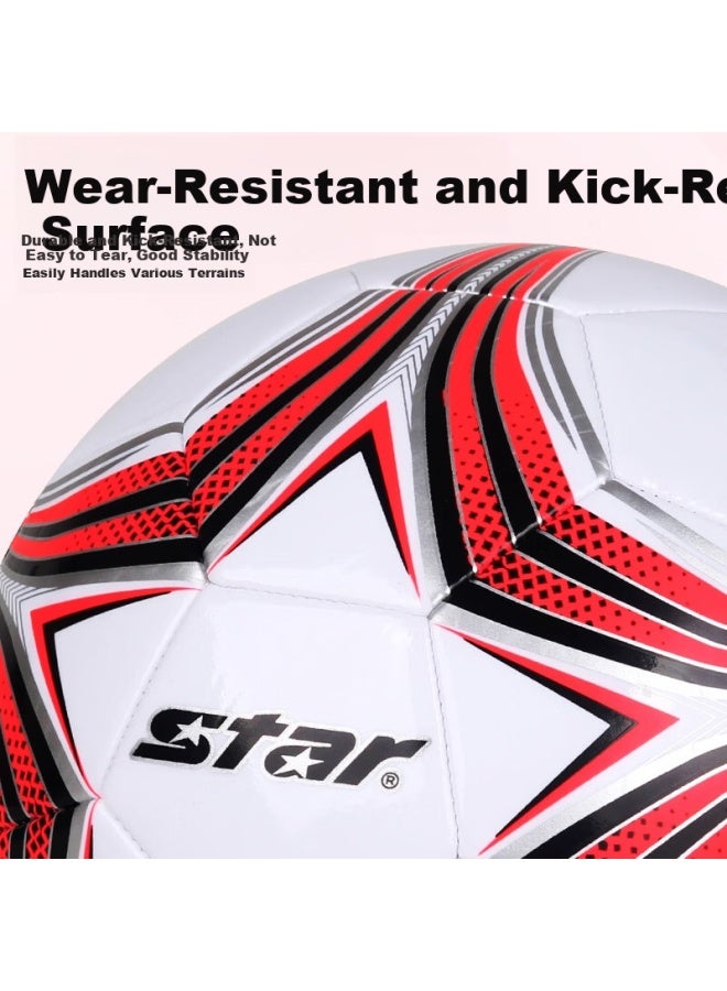 Star Soccer Ball Size 4 Youth Children Training Match Standard Pvc Machine Sewn Durable Sb8174c-04 - Image 1