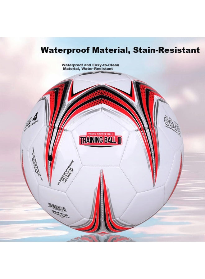 Star Soccer Ball Size 4 Youth Children Training Match Standard Pvc Machine Sewn Durable Sb8174c-04 - Image 2