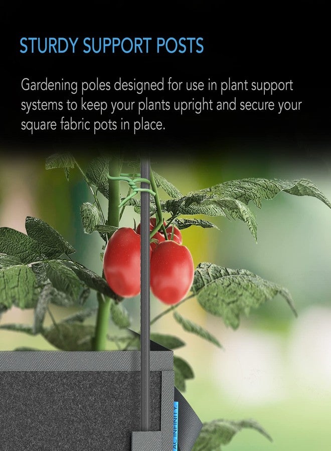 AC Infinity Garden Plant Stakes 36", Sturdy Metal Support Sticks with Protective Plastic Coating, 25-Pack for Tomatoes, Trees, and Vines in Gardening Hydroponics - Image 2
